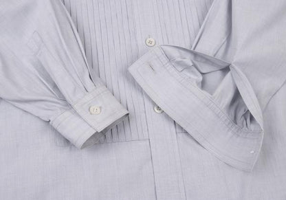 ISSEY MIYAKE MEN Pleated Band Collar Shirt Light Blue Size S