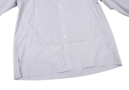 ISSEY MIYAKE MEN Pleated Band Collar Shirt Light Blue Size S