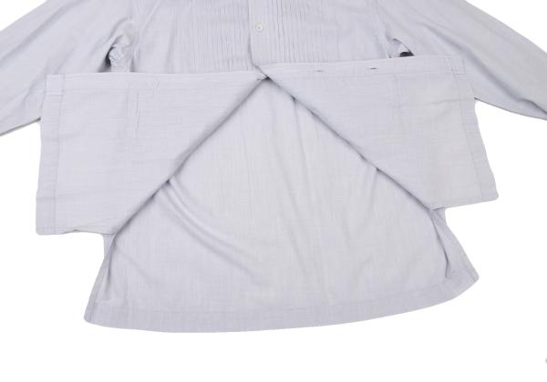 ISSEY MIYAKE MEN Pleated Band Collar Shirt Light Blue Size S