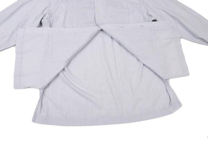 ISSEY MIYAKE MEN Pleated Band Collar Shirt Light Blue Size S