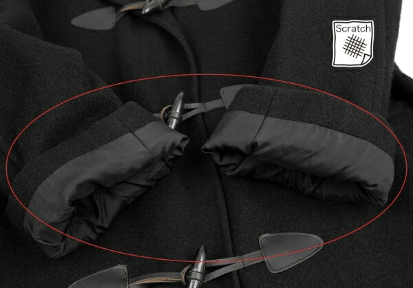 COMME des GARCONS HOMME PLUS Melton Duffle Coat Black Size M
