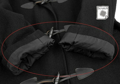 COMME des GARCONS HOMME PLUS Melton Duffle Coat Black Size M
