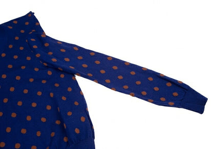 COMME des GARCONS Dot Jacquard Square Sweater Blue Size SS