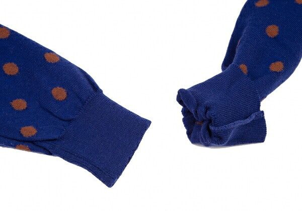 COMME des GARCONS Dot Jacquard Square Sweater Blue Size SS