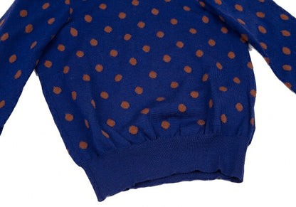 COMME des GARCONS Dot Jacquard Square Sweater Blue Size SS