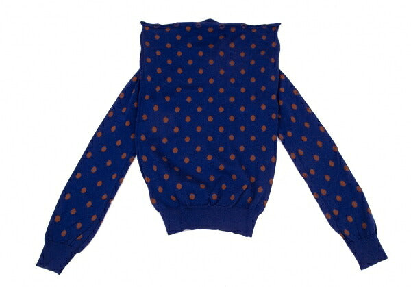 COMME des GARCONS Dot Jacquard Square Sweater Blue Size SS