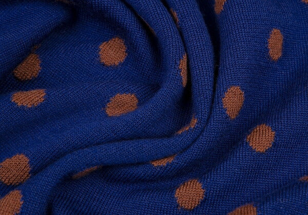COMME des GARCONS Dot Jacquard Square Sweater Blue Size SS