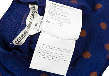 COMME des GARCONS Dot Jacquard Square Sweater Blue Size SS