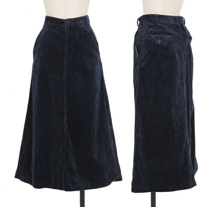 COMME des GARCONS Corduroy A-Line Skirt Navy Size M