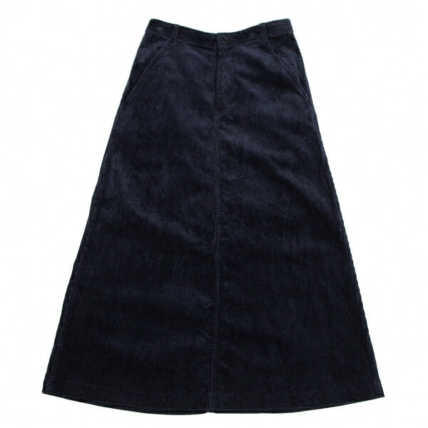 COMME des GARCONS Corduroy A-Line Skirt Navy Size M