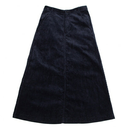 COMME des GARCONS Corduroy A-Line Skirt Navy Size M