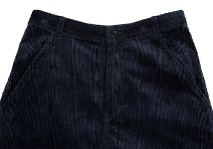 COMME des GARCONS Corduroy A-Line Skirt Navy Size M