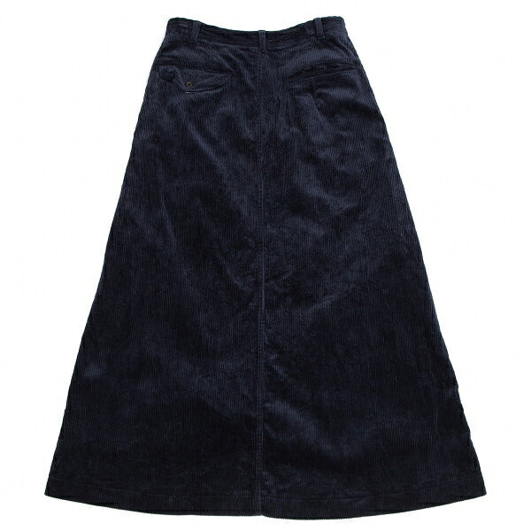 COMME des GARCONS Corduroy A-Line Skirt Navy Size M