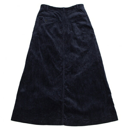 COMME des GARCONS Corduroy A-Line Skirt Navy Size M