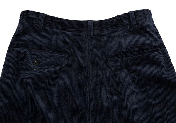 COMME des GARCONS Corduroy A-Line Skirt Navy Size M