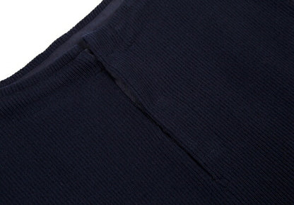 Y's Acrylic Rib Knit Cropped Pants Navy Size 2