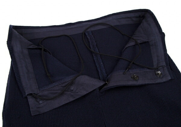 Y's Acrylic Rib Knit Cropped Pants Navy Size 2