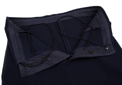 Y's Acrylic Rib Knit Cropped Pants Navy Size 2