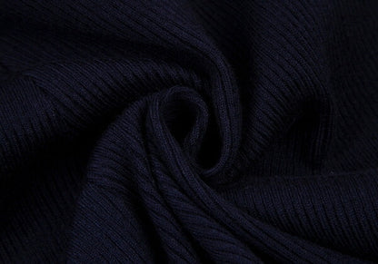 Y's Acrylic Rib Knit Cropped Pants Navy Size 2