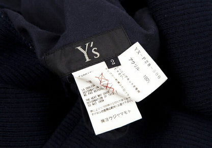 Y's Acrylic Rib Knit Cropped Pants Navy Size 2