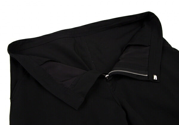 Y's Wool Gabardine Hem Button Cropped Pants Black Size 3