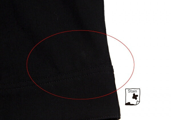 Y's Wool Gabardine Hem Button Cropped Pants Black Size 3