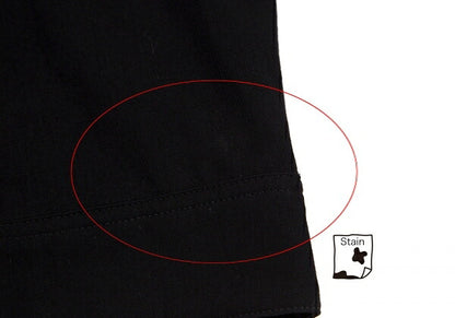 Y's Wool Gabardine Hem Button Cropped Pants Black Size 3