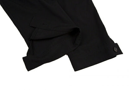 Y's Wool Gabardine Hem Button Cropped Pants Black Size 3
