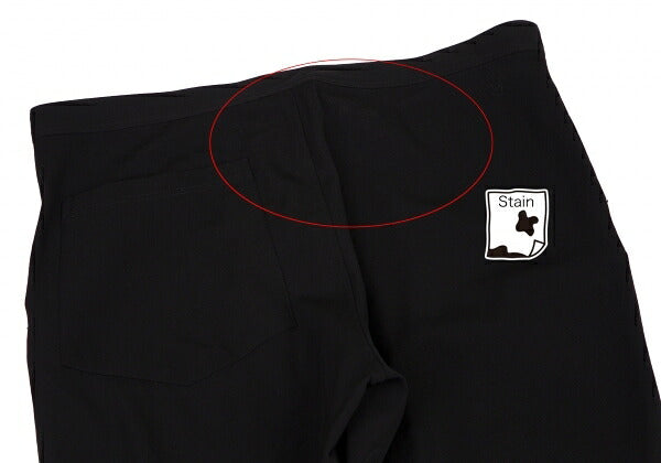 Y's Wool Gabardine Hem Button Cropped Pants Black Size 3