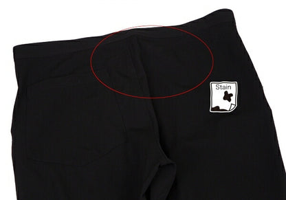 Y's Wool Gabardine Hem Button Cropped Pants Black Size 3