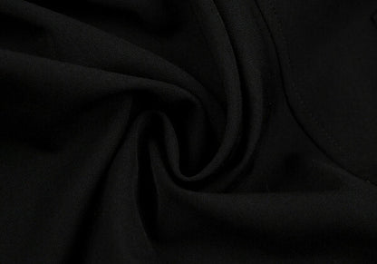 Y's Wool Gabardine Hem Button Cropped Pants Black Size 3