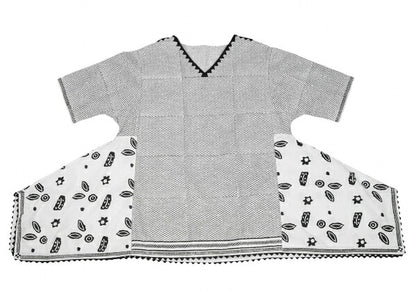 ISSEY MIYAKE HaaT Zigzag Native Print Blouse White Size 2