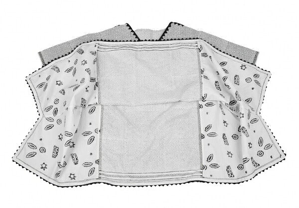 ISSEY MIYAKE HaaT Zigzag Native Print Blouse White Size 2