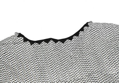 ISSEY MIYAKE HaaT Zigzag Native Print Blouse White Size 2
