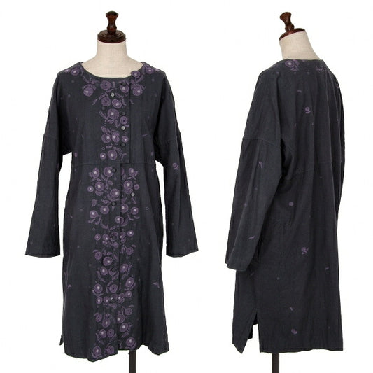 ISSEY MIYAKE HaaT Floral Embroidered Jacket Black Size M