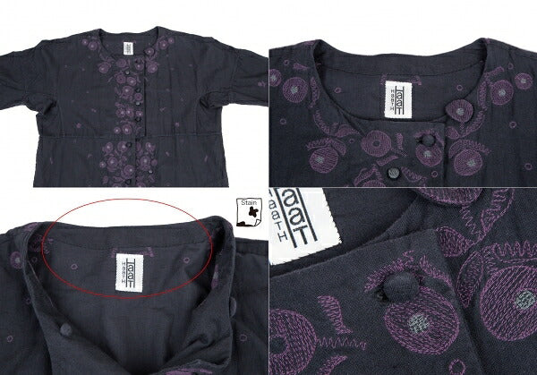 ISSEY MIYAKE HaaT Floral Embroidered Jacket Black Size M