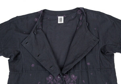 ISSEY MIYAKE HaaT Floral Embroidered Jacket Black Size M
