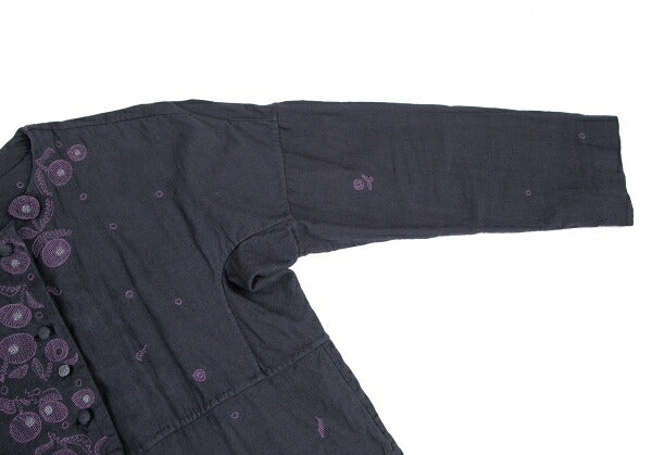 ISSEY MIYAKE HaaT Floral Embroidered Jacket Black Size M