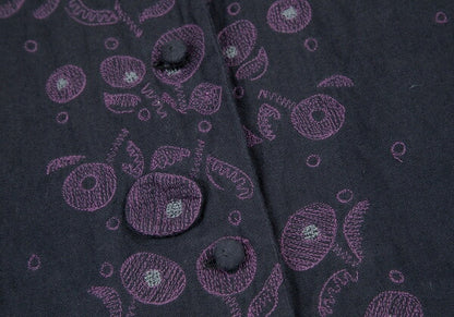 ISSEY MIYAKE HaaT Floral Embroidered Jacket Black Size M