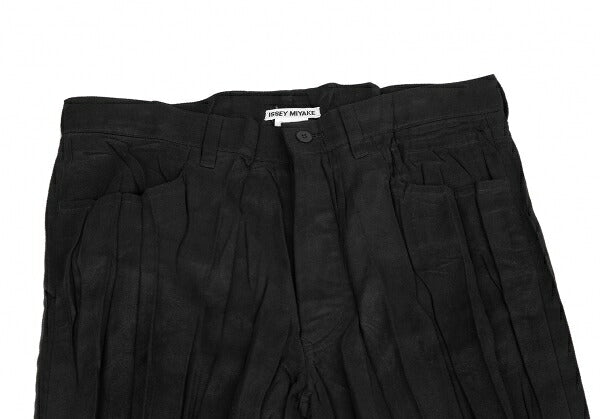 ISSEY MIYAKE Pleated Faux Suede Pants Black Size 3