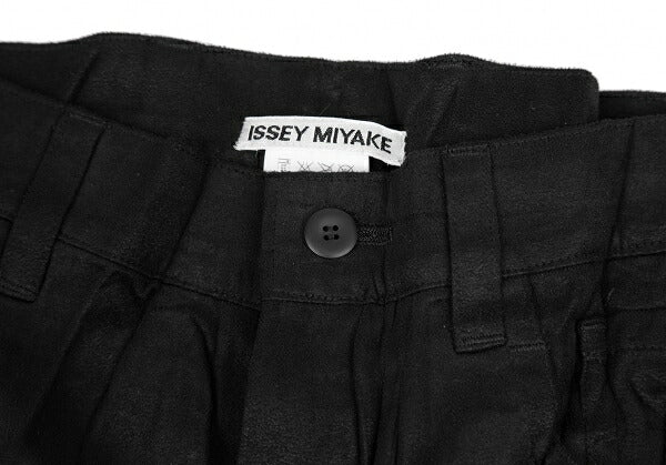 ISSEY MIYAKE Pleated Faux Suede Pants Black Size 3