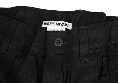 ISSEY MIYAKE Pleated Faux Suede Pants Black Size 3