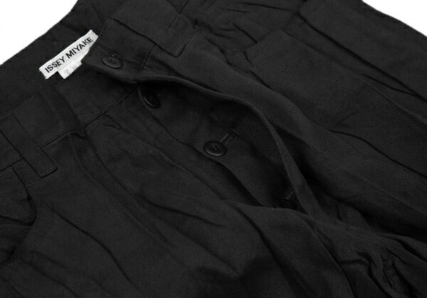 ISSEY MIYAKE Pleated Faux Suede Pants Black Size 3