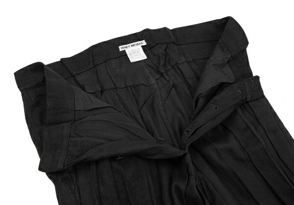 ISSEY MIYAKE Pleated Faux Suede Pants Black Size 3