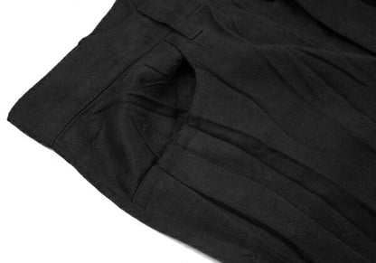 ISSEY MIYAKE Pleated Faux Suede Pants Black Size 3