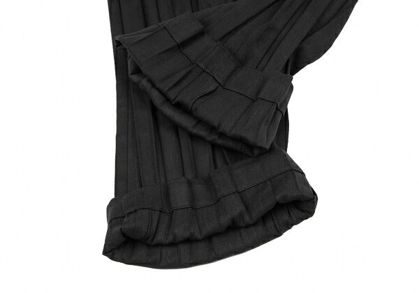 ISSEY MIYAKE Pleated Faux Suede Pants Black Size 3