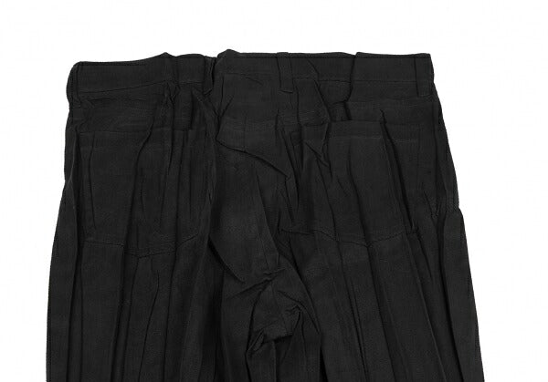 ISSEY MIYAKE Pleated Faux Suede Pants Black Size 3