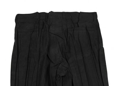 ISSEY MIYAKE Pleated Faux Suede Pants Black Size 3