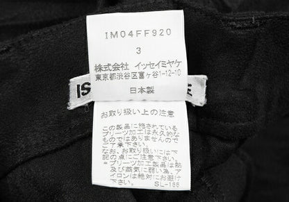 ISSEY MIYAKE Pleated Faux Suede Pants Black Size 3