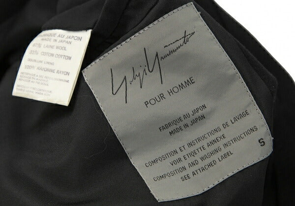 Yohji Yamamoto POUR HOMME 95AW Taping Jacket Black Size S